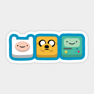 Jake, Finn and Bmo Sticker